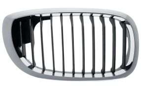 GRILLE BMW SERIE 3 (E46) 2003-2005 COUPE / FACE AVANT CONTOUR CHROMÉ / LAMES NOIRES / DROIT