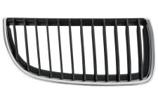 GRILLE BMW SERIE 3 (E90-E91) 2005-2009 FACE AVANT / CONTOUR CHROMÉ / LAMES NOIRES / DROITE