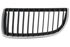 GRILLE BMW SERIE 3 (E90-E91) 2005-2009 FACE AVANT / CONTOUR CHROMÉ / LAMES NOIRES / GAUCHE