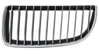 GRILLE BMW SERIE 3 (E90-E91) 2005-2009 FACE AVANT / CONTOUR CHROMÉ / LAMES CHROMÉES / GAUCHE