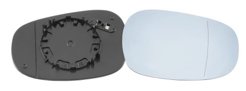 VERRE DE RÉTROVISEUR BMW SERIE 1 (E81-E87) 2010-2012 AVEC SUPPORT / CHAUFFANT / ASPHÉRIQUE / BLEU / DROIT