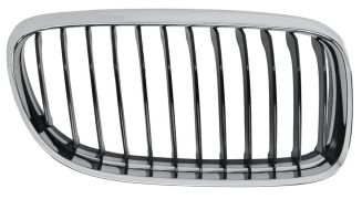 GRILLE BMW SERIE 3 (E90-E91) 2009-2012 FACE AVANT / CONTOUR CHROMÉ / LAMES NOIRES / DROIT