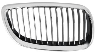 GRILLE BMW SERIE 3 (E90-E91) 2009-2012 FACE AVANT / MODÈLE M3 / CONTOUR CHROMÉ / LAMES CHROMÉES / NOIRES DROIT