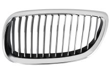 GRILLE BMW SERIE 3 (E90-E91) 2009-2012 FACE AVANT / MODÈLE M3 / CONTOUR CHROMÉ / LAMES CHROMÉES / NOIRES GAUCHE