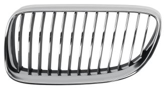 GRILLE BMW SERIE 3 (E92-E93) 2010-2013 COUPÉ / CABRIOLET / FACE AVANT / CONTOUR CHROMÉ / LAMES CHROMÉES / NOIRES GAUCHE