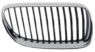 GRILLE BMW SERIE 3 (E92-E93) 2010-2013 COUPE / CABRIO / FACE AVANT / CONTOUR CHROMÉ / LAMES NOIRES DROIT