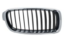 GRILLE BMW SERIE 3 (F30-F31) 2012-2015 FACE AVANT / BASIS / CONTOUR CHROMÉ / LAMES NOIRES / DROITE
