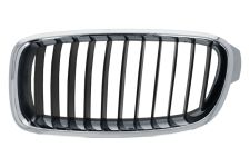 GRILLE BMW SERIE 3 (F30-F31) 2012-2015 FACE AVANT / BASIS / CONTOUR CHROMÉ / LAMES NOIRES / GAUCHE