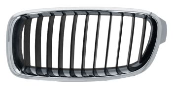GRILLE BMW SERIE 3 (F30-F31) 2012-2015 FACE AVANT / BASIS / CONTOUR CHROMÉ / LAMES NOIRES / GAUCHE