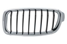 GRILLE BMW SERIE 3 (F30-F31) 2012-2015 FACE AVANT / SPORT / CONTOUR CHROMÉ / LAMES NOIRES / GAUCHE