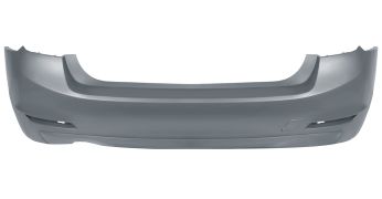 PARE-CHOCS BMW SERIE 3 (F30) 2012-2015 ARRIÈRE / SEDAN / ÉCHAPPEMENT SIMPLE GAUCHE / MODÈLE 316-318-320 / BASIS / AVEC APPRET