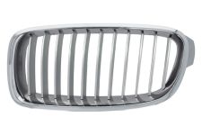 GRILLE BMW SERIE 3 (F30-F31) 2012-2015 FACE AVANT / MODERN / CONTOUR CHROMÉ / LAMES GRIS ARGENT / GAUCHE