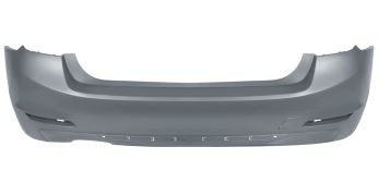 PARE-CHOCS BMW SERIE 3 (F30) 2012-2015 ARRIÈRE / SEDAN / ÉCHAPPEMENT DOUBLE GAUCHE / MODÈLE 325-328-330 / MODERN / SPORT / LUXURY / AVEC APPRET