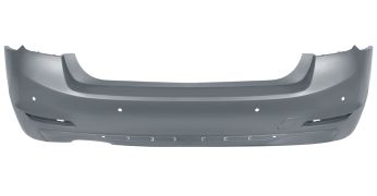 PARE-CHOCS BMW SERIE 3 (F30) 2012-2015 ARRIÈRE / SEDAN / ÉCHAPPEMENT DOUBLE GAUCHE / MODÈLE 325-328-330 / MODERN / SPORT / LUXURY / AVEC CAPTEUR / AVEC APPRET