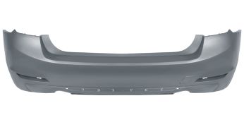 PARE-CHOCS BMW SERIE 3 (F30) 2012-2015 ARRIÈRE / SEDAN / ÉCHAPPEMENT DOUBLE / MODÈLE 335-340 / MODERN / SPORT / LUXURY / AVEC APPRET