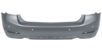 PARE-CHOCS BMW SERIE 3 (F30) 2012-2015 ARRIÈRE / SEDAN / ÉCHAPPEMENT DOUBLE / MODÈLE 335-340 / MODERN / SPORT / LUXURY / AVEC CAPTEUR / AVEC APPRET