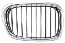 GRILLE BMW SERIE 5 (E39) 2001-2003 FACE AVANT / CONTOUR CHROMÉ / LAMES CHROMÉES / DROITE