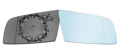 VERRE DE RÉTROVISEUR BMW SERIE 5 (E60-E61) 2003-2007 AVEC SUPPORT / CHAUFFANT / ASPHÉRIQUE / BLEU / DROIT