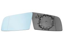 VERRE DE RÉTROVISEUR BMW SERIE 5 (E60-E61) 2003-2007 AVEC SUPPORT / CHAUFFANT / ASPHÉRIQUE / BLEU / GAUCHE