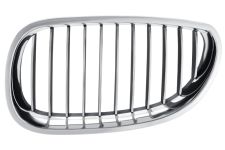 GRILLE BMW SERIE 5 (E60-E61) 2003-2007 FACE AVANT / CONTOUR CHROMÉ / LAMES NOIRES / CHROMÉES / GAUCHE