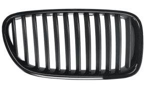 GRILLE BMW SERIE 5 (F10-F11) 2010-2013 FACE AVANT / CONTOUR NOIR / LAMES NOIRES / DROIT