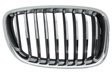 GRILLE BMW SERIE 5 GT (F07) 2010-2013 FACE AVANT / CONTOUR CHROMÉ / LAMES CHROMÉES / NOIRES / DROITE