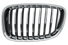 GRILLE BMW SERIE 5 GT (F07) 2010-2013 FACE AVANT / CONTOUR CHROMÉ / LAMES CHROMÉES / NOIRES / GAUCHE