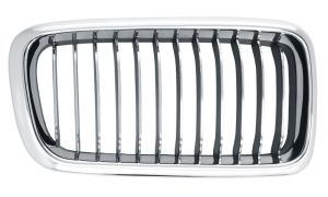 GRILLE BMW SERIE 7 (E38) 1998-2003 FACE AVANT / CONTOUR CHROMÉ / LAMES CHROMÉES / DROIT