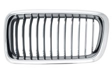 GRILLE BMW SERIE 7 (E38) 1998-2003 FACE AVANT / CONTOUR CHROMÉ / LAMES CHROMÉES / GAUCHE
