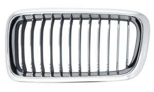GRILLE BMW SERIE 7 (E38) 1998-2003 FACE AVANT / CONTOUR CHROMÉ / LAMES CHROMÉES / GAUCHE