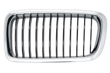 GRILLE BMW SERIE 7 (E38) 1998-2003 FACE AVANT / CONTOUR CHROMÉ / LAMES NOIRES / GAUCHE