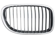 GRILLE BMW SERIE 7 (F01-F02) 2009-2012 FACE AVANT / CONTOUR CHROMÉ / LAMES NOIRES / DROITE