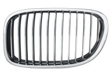 GRILLE BMW SERIE 7 (F01-F02) 2009-2012 FACE AVANT / CONTOUR CHROMÉ / LAMES NOIRES / GAUCHE