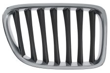 GRILLE BMW X1 (E84) 2009-2012 FACE AVANT / CONTOUR CHROMÉ / LAMES NOIRES / DROITE