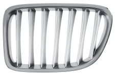 GRILLE BMW X1 (E84) 2009-2012 FACE AVANT / CONTOUR CHROMÉ / LAMES CHROMÉES / GAUCHE