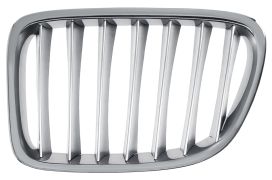GRILLE BMW X1 (E84) 2009-2012 FACE AVANT / CONTOUR CHROMÉ / LAMES CHROMÉES / GAUCHE