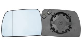 VERRE DE RÉTROVISEUR BMW X3 (E83) 2004-2006 AVEC SUPPORT / CHAUFFANT / ASPHÉRIQUE / BLEU / DROIT