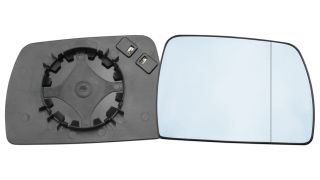 VERRE DE RÉTROVISEUR BMW X3 (E83) 2004-2006 AVEC SUPPORT / CHAUFFANT / ASPHÉRIQUE / BLEU / GAUCHE