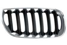 GRILLE BMW X3 (E83) 2004-2006 FACE AVANT / CONTOUR CHROMÉ / LAMES NOIRES / DROITE