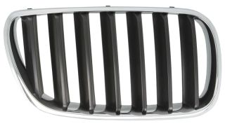 GRILLE BMW X3 (E83) 2006-2010 FACE AVANT / CONTOUR CHROMÉ / LAMES NOIRES / DROITE