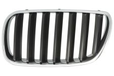 GRILLE BMW X3 (E83) 2006-2010 FACE AVANT / CONTOUR CHROMÉ / LAMES NOIRES / GAUCHE