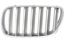 GRILLE BMW X3 (E83) 2006-2010 FACE AVANT / CONTOUR CHROMÉ / LAMES TITANIUM / GAUCHE