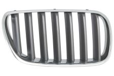 GRILLE BMW X3 (E83) 2006-2010 FACE AVANT / CONTOUR CHROMÉ / LAMES TITANIUM NOIRE / DROITE