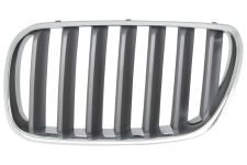 GRILLE BMW X3 (E83) 2006-2010 FACE AVANT / CONTOUR CHROMÉ / LAMES TITANIUM NOIRE / GAUCHE