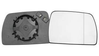 VERRE DE RÉTROVISEUR BMW X3 (E83) 2004-2006 AVEC SUPPORT / CHAUFFANT / ASPHÉRIQUE / GAUCHE