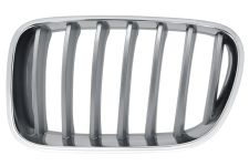 GRILLE BMW X3 (F25) 2010-2014 FACE AVANT / CONTOUR CHROMÉ / LAMES GRIS TITANIUM / GAUCHE