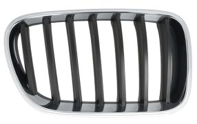 GRILLE BMW X3 (F25) 2010-2014 FACE AVANT / CONTOUR CHROMÉ/ LAMES NOIRES / DROIT