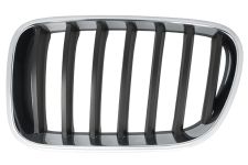 GRILLE BMW X3 (F25) 2010-2014 FACE AVANT / CONTOUR CHROMÉ/ LAMES NOIRES / GAUCHE