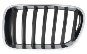 GRILLE BMW X3 (F25) 2010-2014 FACE AVANT / CONTOUR CHROMÉ/ LAMES NOIRES / GAUCHE