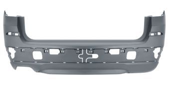 PARE-CHOCS BMW X3 (F25) 2010-2014 ARRIÈRE / ÉCHAPPEMENT DOUBLE GAUCHE / AVEC APPRET